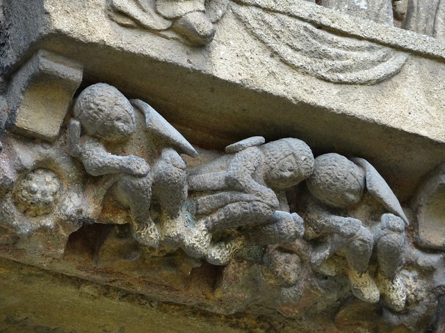 early 14th century - 'soldiers at the Holy Sepulchre', west portal, Basilique Notre-Dame, Avioth, dép. Meuse, France