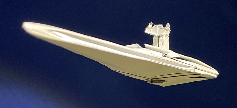 Uncut bridge installed on 22.5°Ver. Star destroyer origami