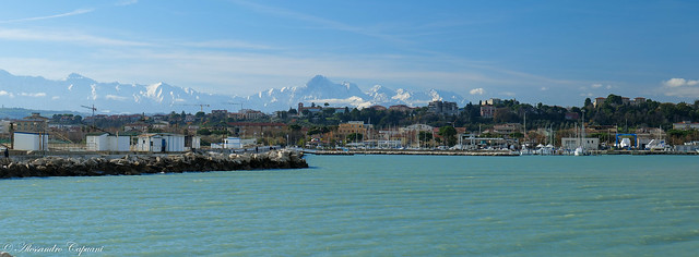 View from Molo Sud Giulianova (Gran Sasso)