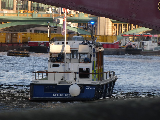 River police boat on the Thames