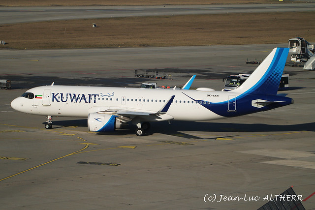 Airbus A320-251Neo Kuwait Airways 9K-AKN. GVA, January 14. 2022