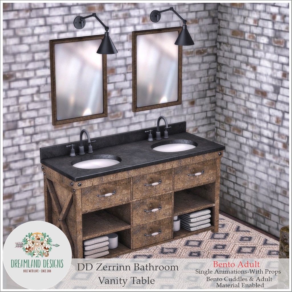 DD Zerrinn Bathroom Vanity Table Adult