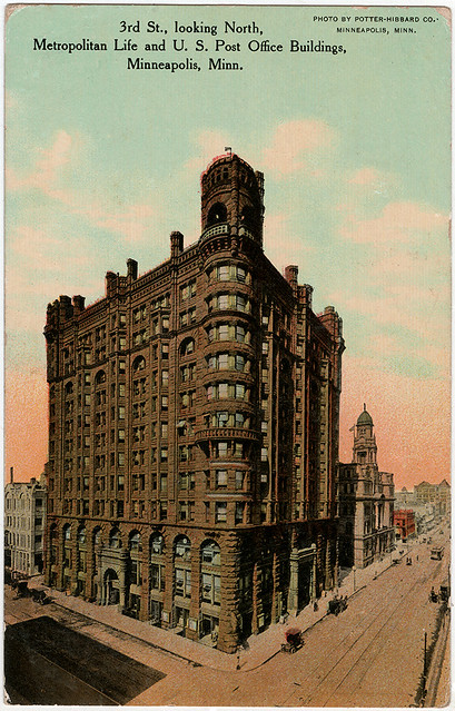 Metropolitan Life and U. S. Post Office Buildings, Minneapolis, Minn. / postcard