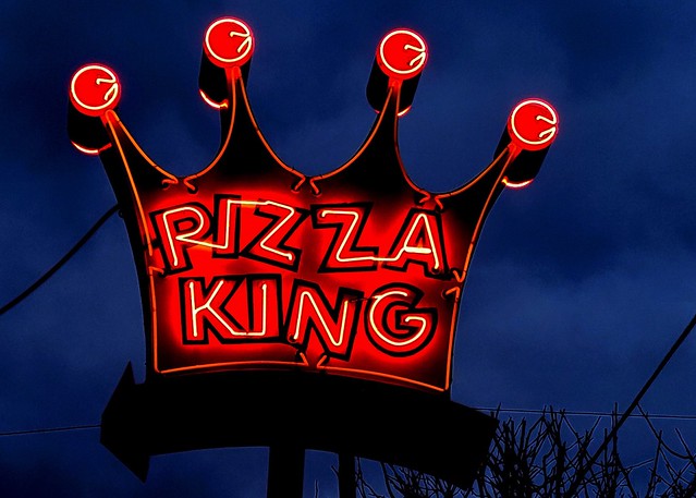 IN, Lapel-IN 13 Pizza King Neon Sign