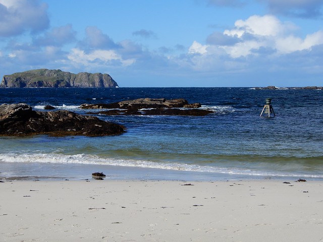 Bosta Beach, Great Bernera Isle of Lewis. Time and Tide Bell can be seen on the right!😎