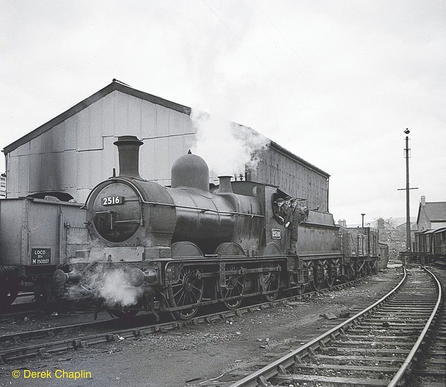 2516 on shed at Merthyr  May 1956 by Derek Chaplin - Peter Brabham collection