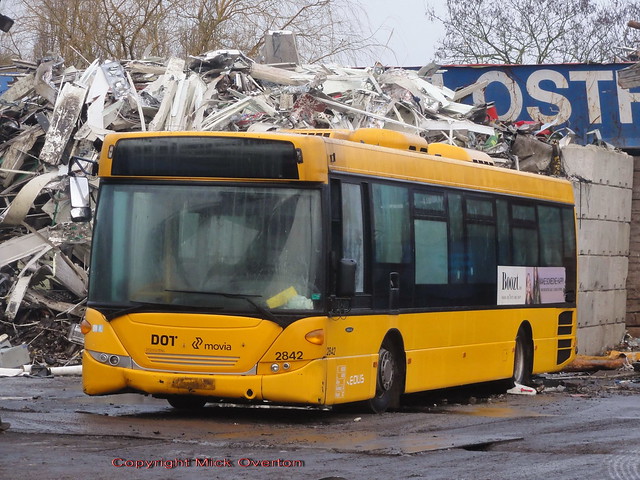 Keolis 2009 Scania Omnilink 2842 is 21st/30 out of contract Keolis buses weighed in but 28th/30 shredded as the only one to survive 9 days pushed into corners while most new arrivals lasted 2-6 hours