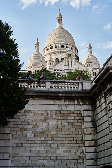 Dome and view point platform of the Basilica of the Sacred Heart (Basilique du Sacré-Cœur), Montmartre, Paris
