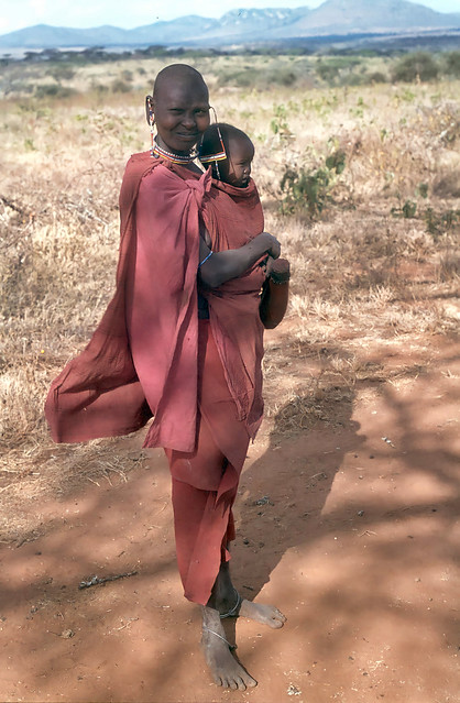 Maasai woman with toddler