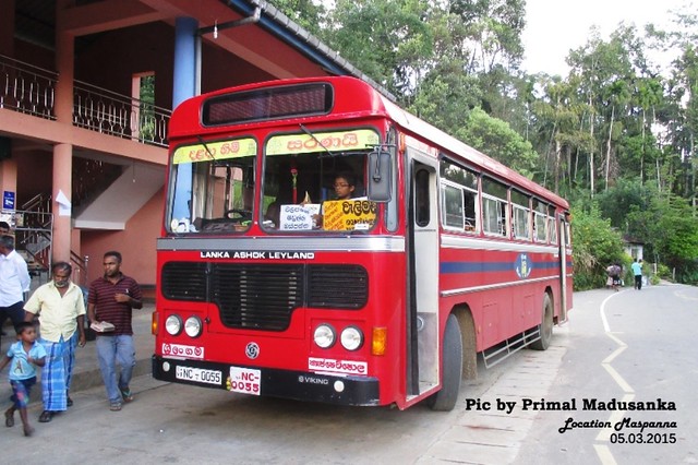 NC-0055 Keppetipola Depot Ashok Leyland - Viking 193 Turbo B type bus at Maspanna in 05.03.2015