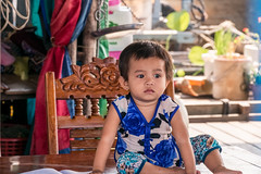 Child with Golden Earrings, Floating Village Market, Cambodia (NOT For Sale)