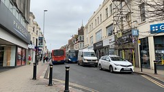 STAGECOACH SOUTH WORTHING 27668 WORKING ON ROUTE PULSE via CRABTREE PARADE POLICE STATION HIGH STREET LANCING STATION BOUND STONE LANE WESTERN ROAD NORTH BRIGHTON ROAD WORTHING HOSPITAL SEAFRONT TOWN CENTRE WALLACE AVENUE & WEST DURRINGTON TESCO