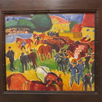 "Horse Fair", 1910, Max pechstein (Eckersbach, 1881-Berlin, 1955), Musée Thyssen-Bornemisza, paseo del Prado, Madrid, Castille, Espagne.
