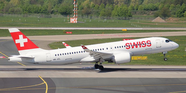 Swiss International Air Lines, HB-JCL,MSN 55029,Airbus A220-300, 20.04.2019, DUS-EDDL, Düsseldorf