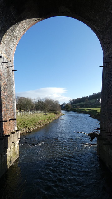 Clitheroe walk - Whalley viaduct, river Calder