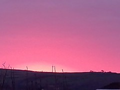Pink sky in Bodmin