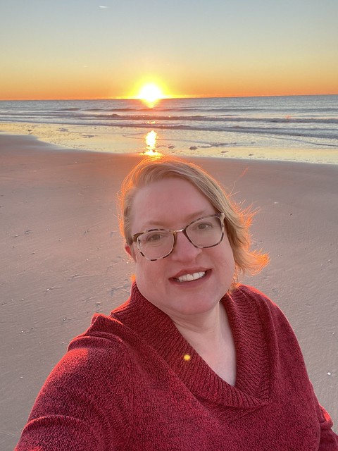 Sunrise at the beach, on a super chilly morning!