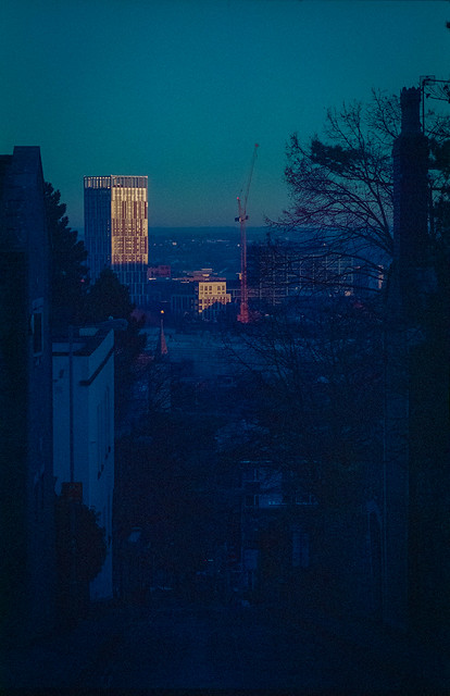 Winter's evenings shot on long expired film