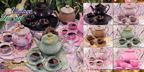 #Mewsery - Vintage Tea Set {@DollHolic Jan 18th to Feb 18th}