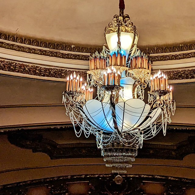 The stunning chandelier at Miami Oklahoma's Coleman Theatre. Once lost, it was recreated using the original molds and plans from 1929. #Route66 #theater #OK66 #Oklahoma