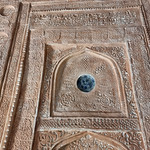 Carved plaster mihrab (1503-1504) in al-Ali Mosque (1471-72) in Harat al-Bilad old town, Wilayat Manah, Oman (8)