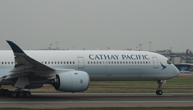 Cathay Pacific A350-1000 B-LXO departing 09R