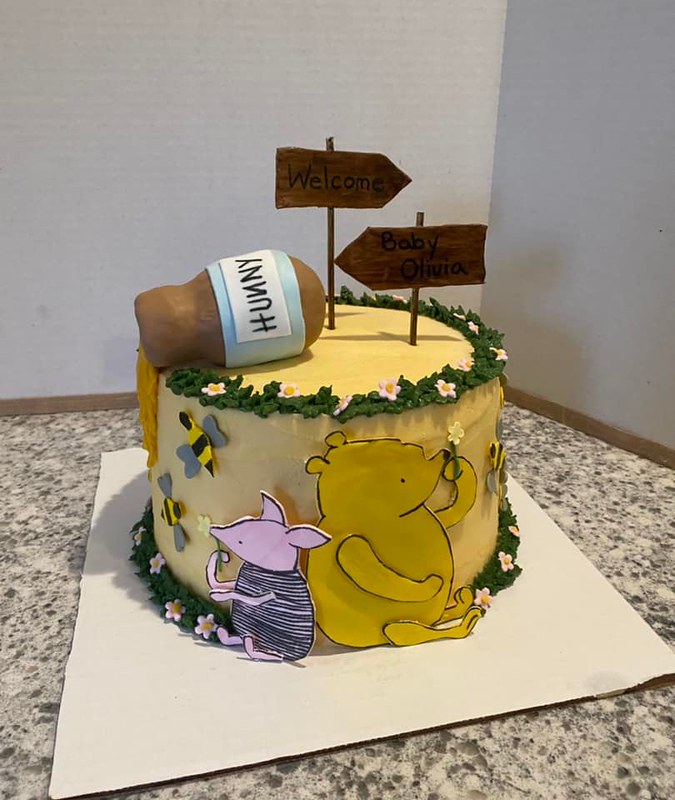 Pooh Baby Shower Cake from Cakes by Sarah