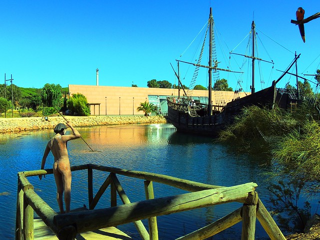 <Representación Indígena Taino, pescando> Palos de la Frontera (Huelva)