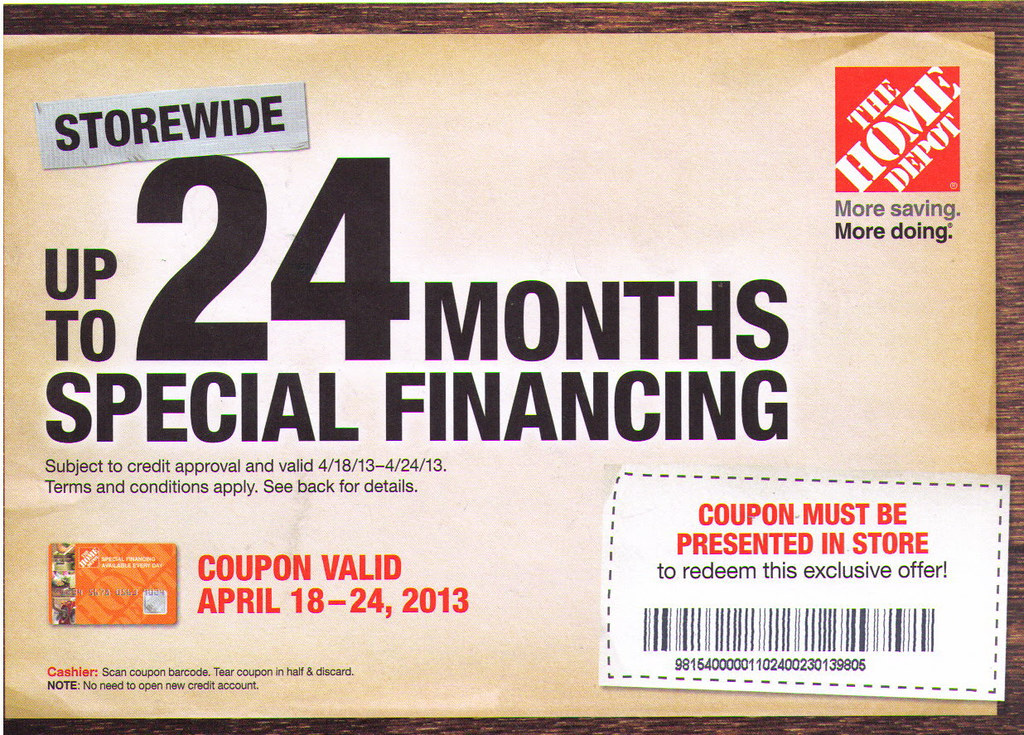 How often does home depot do 24 month financing? Does Home… Flickr