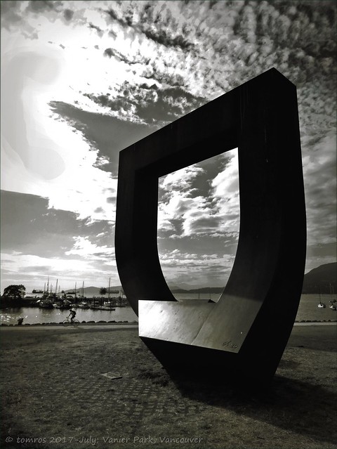 Greek Letter Sculpture in Vancouver. It is something between Omicron and Omega, but has nothing to do with the Greeks.