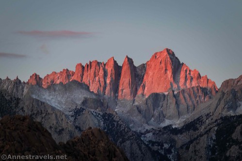 Mt. Whitney at sunrise from the Alabama Hills National Scenic Area, California