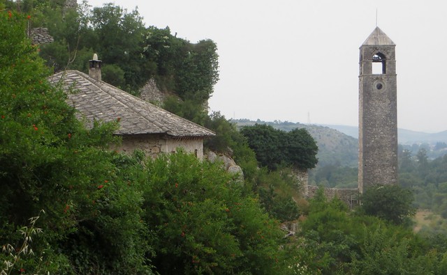 La tour de l'horloge (1664), Počitelj, commune de Čapljina, Herzégovine-Neretva, Bosnie-Herzégovine.
