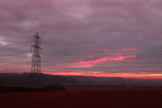 pylon at evening