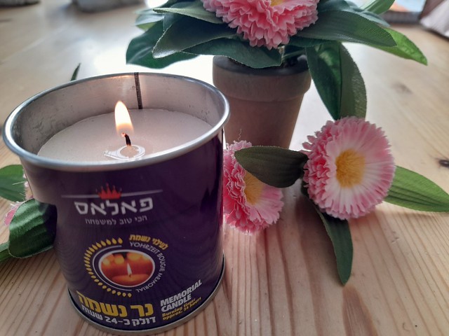 A candle for Holocaust memorial day.