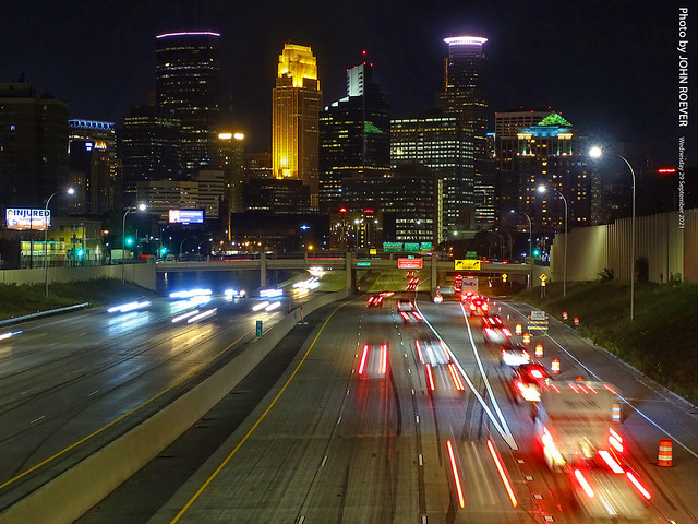 Minneapolis Skyline at Night, 29 Sept 2021