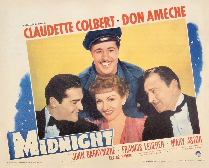 La Baronne de minuit (Midnight, Mitchell Leisen, 1939) lobby Card US