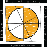 The logo of the School of Planning and Architecture, Vijayawada