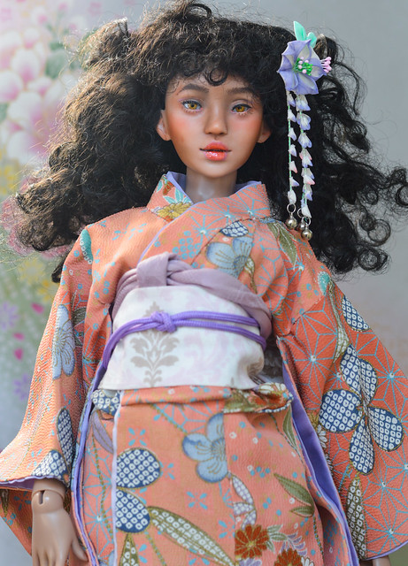 Ariadne in Coral Kimono.
