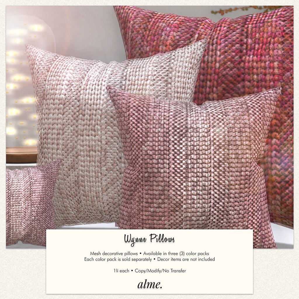 Alme. – "Wynne" decorative pillows ♥