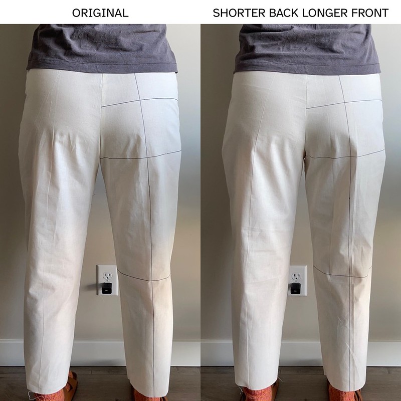 Front Pants Adjustments - Fit For Art Patterns