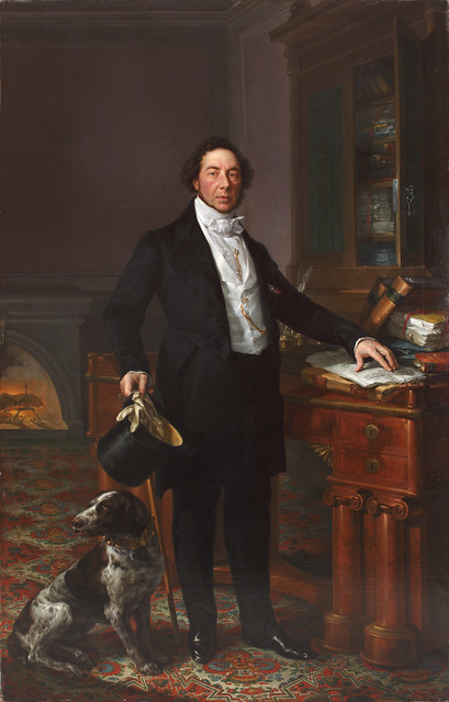 Mesa de despacho, Retrato del marqués de Remisa por Vicente López, 1844, Sala XXII