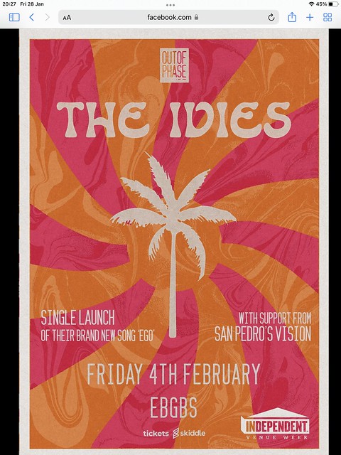 The Ivies supported by San Pedro’s Vision on 4.2.22 at EBGBs LIVERPOOL