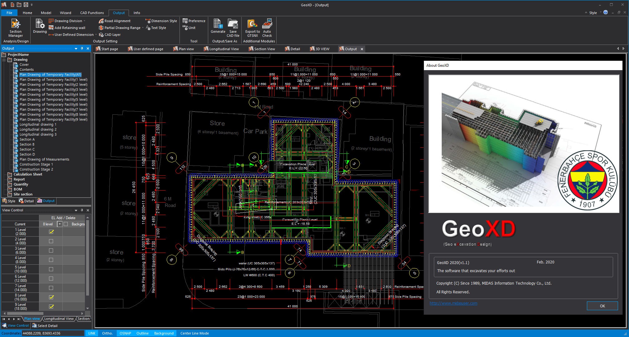 Working with MIDAS GeoXD 2020 v1.1 full