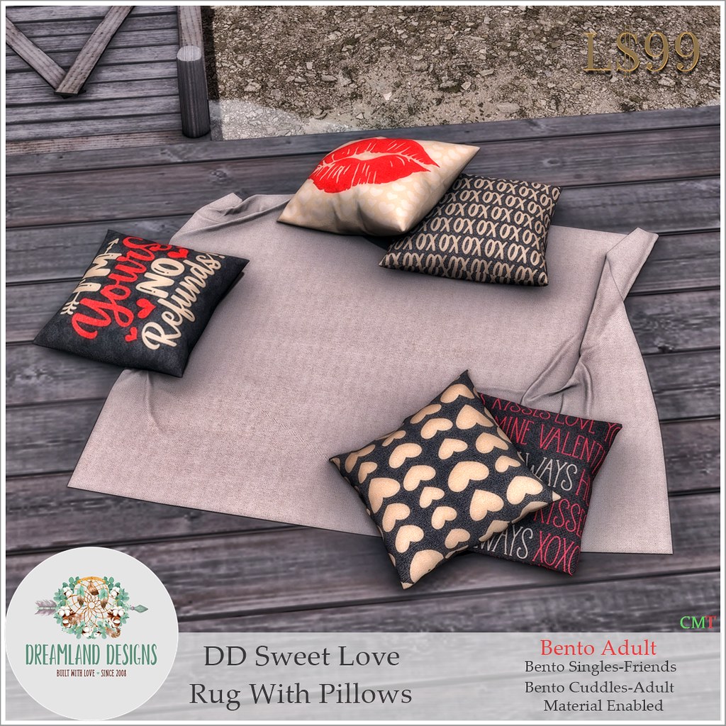 Dreamland Designs 01.DD Sweet Love Rug With Pillows ADULT