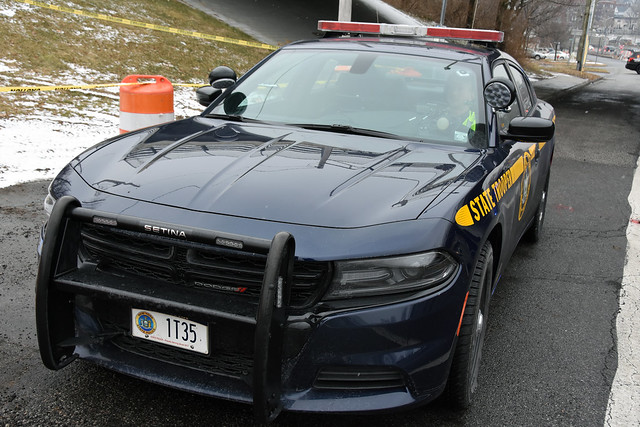 Picture Of New York State Trooper Car (1T35). I Was Told This Is A 2021 Dodge Charger. This Picture Was Taken In Westchester County. Photo Taken Saturday January 28, 2022