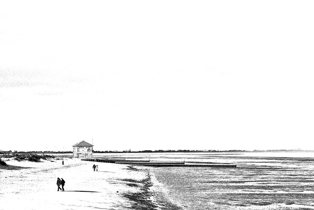 winter walk on the beach