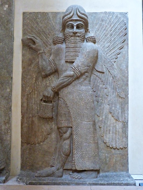 Genio alado. Palacio del rey asirio Sargón II en Dur-Sharrukin. Museo del Louvre, París 🇫🇷
