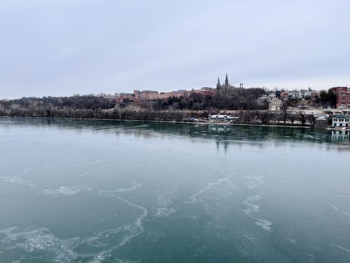 Georgetown University across the icy river