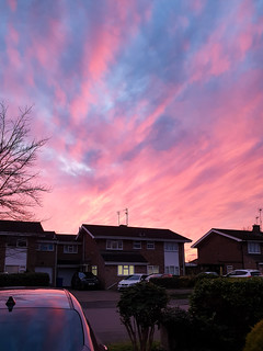Sunset over Yardley Gobion - January 2022