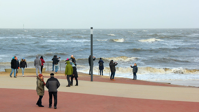 Leichte Sturmflut am Strand von Cuxhaven-Döse - 1 (4)
